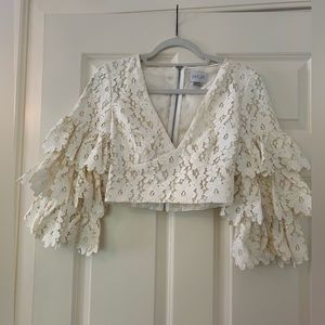 Saylor White Eyelet Skirt & Top Set